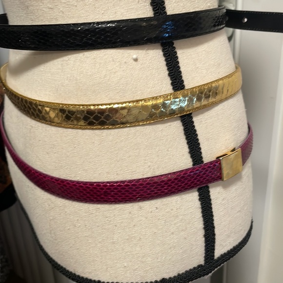 3 Genuine Snakeskin Belts - Picture 4 of 10